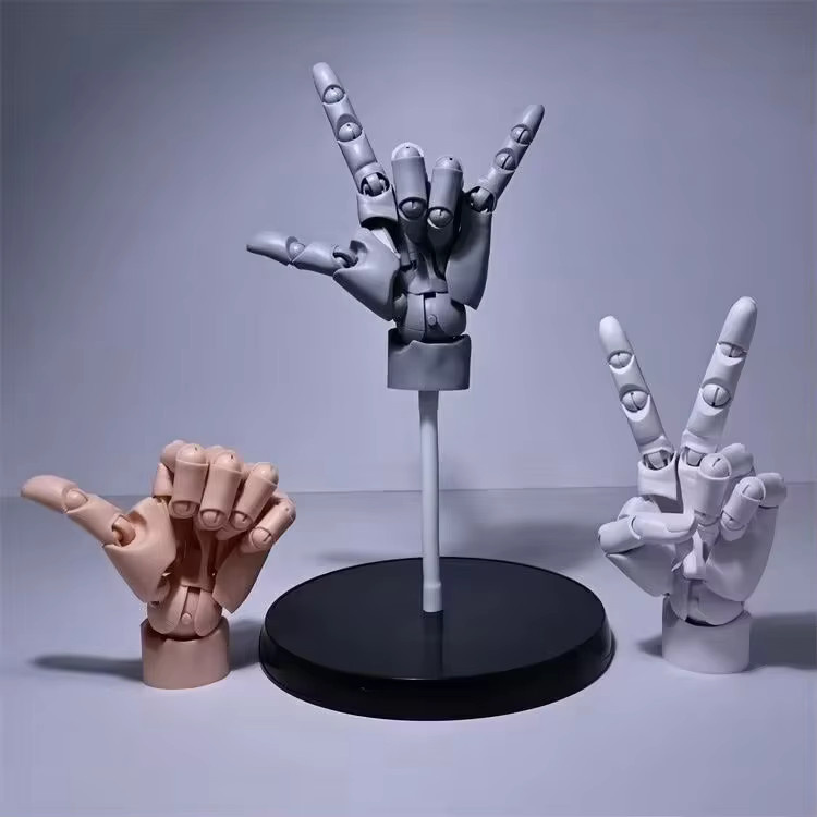 Bandai Hochgelenktes Handmodell, Maßstab 1:1, linke und rechte Hände, anatomische Skulptur mit Gelenk, Kunststoff - Bild 1
