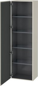 Duravit L-Cube Hochschrank in Taupe Matt mit Glastür, B/T/H: 50 x 36,3 x 176 cm - Bild 1