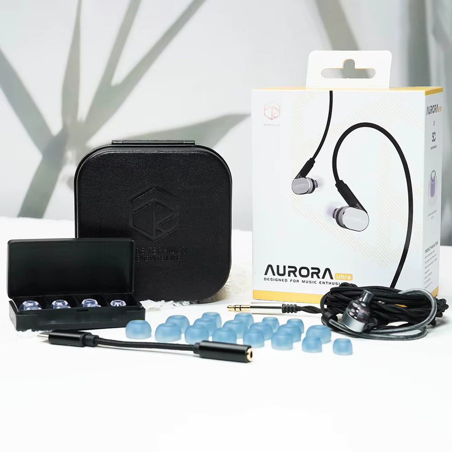 ROSESELSA Aurora Ultra Hybrid In-Ear-Kopfhörer mit 1DD+1 Planar Dual-Driver, HiFi-Musik und Gaming, Farbe: Silber, inklusive 3,5 mm auf Typ-C-DAC - Bild 5