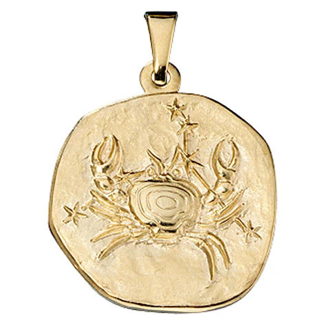 Colfem Anhänger Sternzeichen Krebs, Gold Gelbgold, Unisex - Bild 1