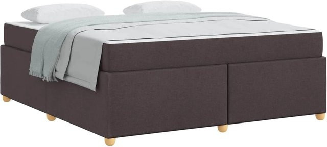 vidaXL Bettrahmen mit Matratze aus Stoff in Dunkelbraun, B/T/H: 180 x 200 x 48 cm - Bild 1