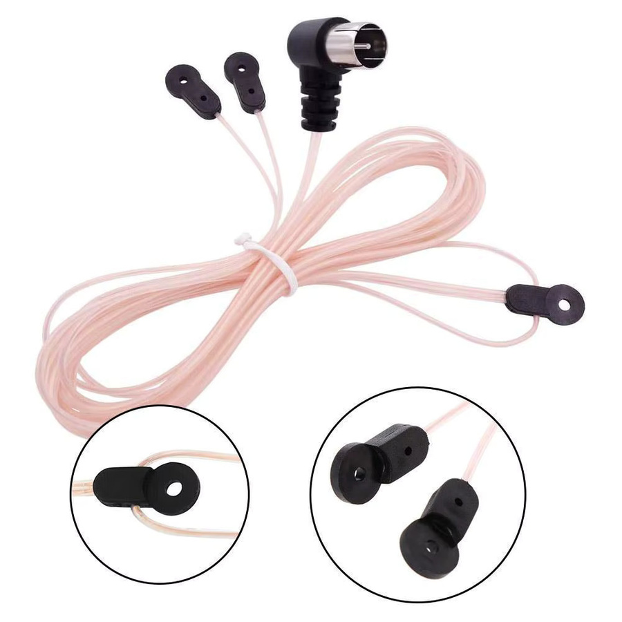 2m FM-Radioantenne 75 Ohm Dipol-Innenantenne mit PAL zu F-Buchse RF-Koax-Adapter-Verbinder für HD-Empfänger - Bild 2