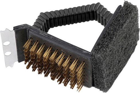 Mr. GARDENER Grillbürste aus Edelstahl und Kunststoff in Schwarz, Breite: 9,5 cm - Bild 1