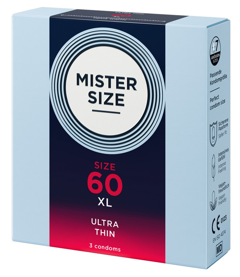 Mister Size Kondome, transparent, hauchdünn, feucht, 60 mm, Unisex - Bild 2