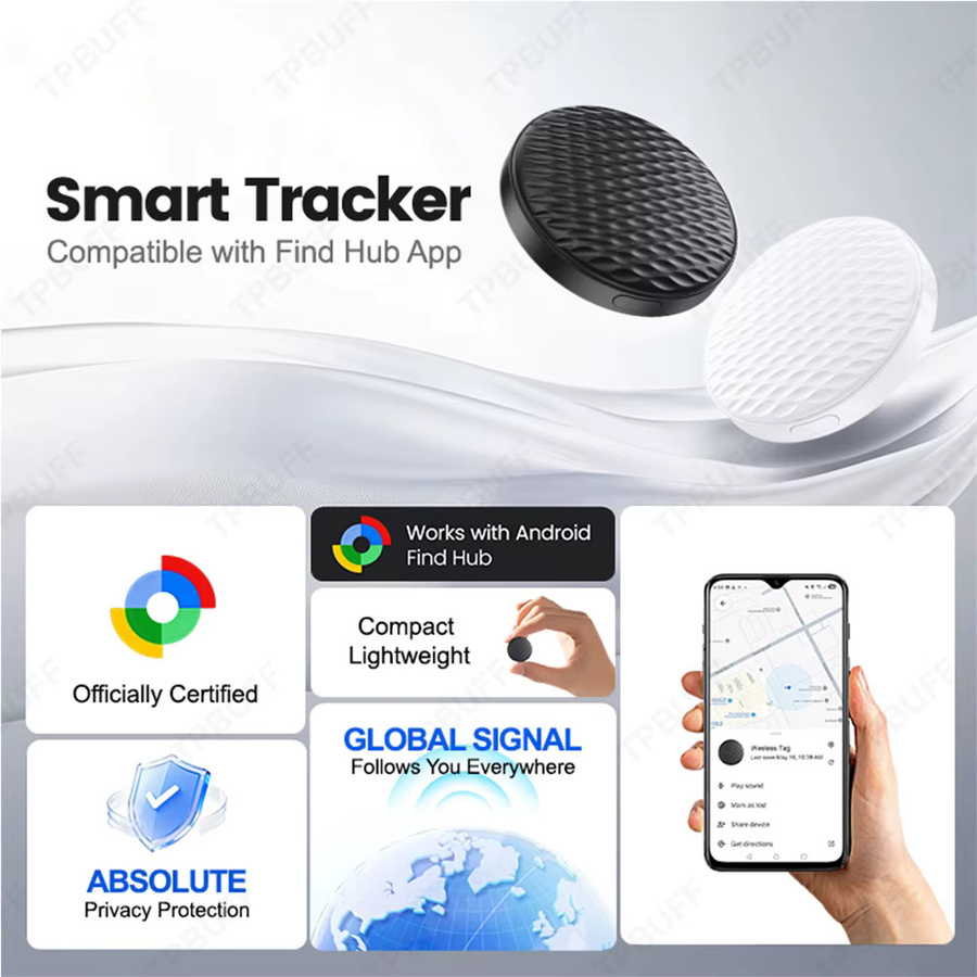 Peocke Smart Life GPS-Tracker für Android und Google Find My Device, Standort-GPS-Tracker und Schlüsselfinder, erhältlich in Schwarz und Weiß - Bild 3