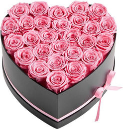 Buying Solutions, MB Fleurs Éternelles – 27 konservierte Rosen in einer Herzbox, Farbe: Rosa - Bild 1