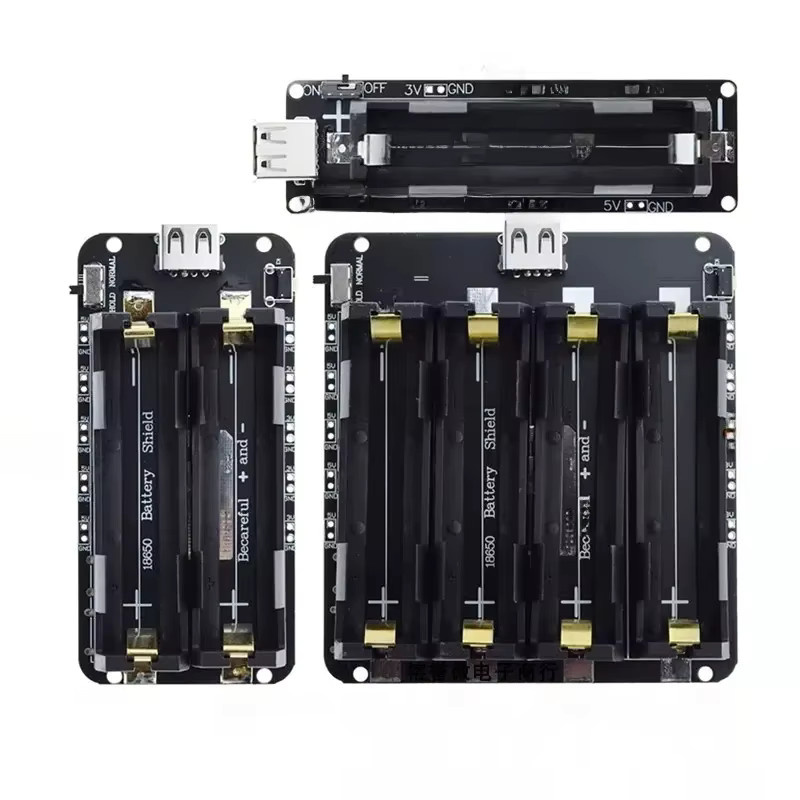 ESP32 ESP32S Batterie-Lade-Modul V3 mit Micro USB und USB-A Port für Wemos, Raspberry Pi und Arduino, Schwarz - Bild 3