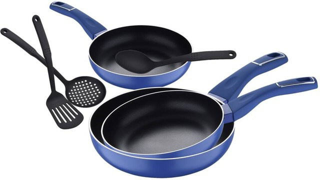 SAN IGNACIO Pfannen-Set LAND INDIGO, 6-teilig, Blau/Schwarz, Aluminium mit Antihaftbeschichtung - Bild 1