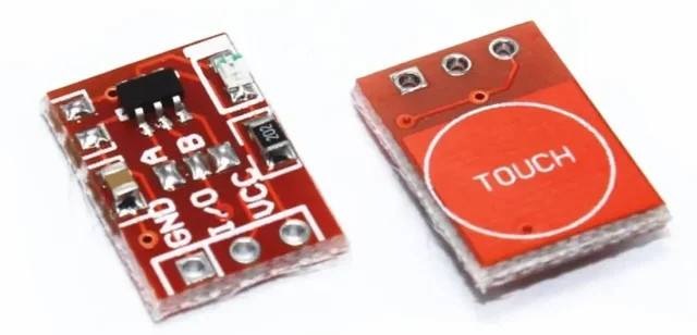 TTP223 Touch-Sensor Modul mit Selbstverriegelung in Rot, 10er Packung - Bild 1