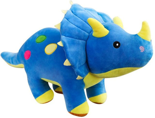 Yiran toy Triceratops Stegosaurus Plüschtier Dinosaurier Puppe, Blau, 100cm - Bild 1
