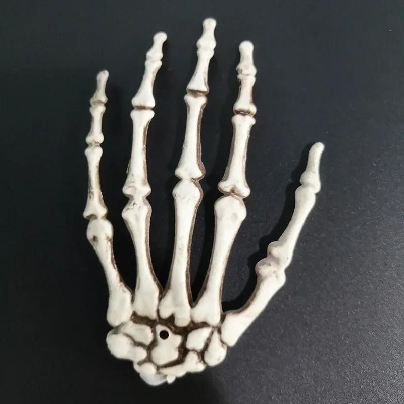 1 Paar realistische lebensgroße Skeletthände aus Kunststoff in Retro-Farbe von LCAuto parts, B/H: 15,5 x 10 cm - Bild 2