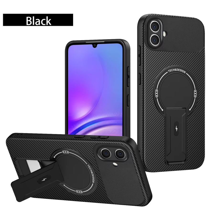 Magnetische Schutzhülle für Samsung Galaxy A07 in Grau mit Halterung - Bild 2