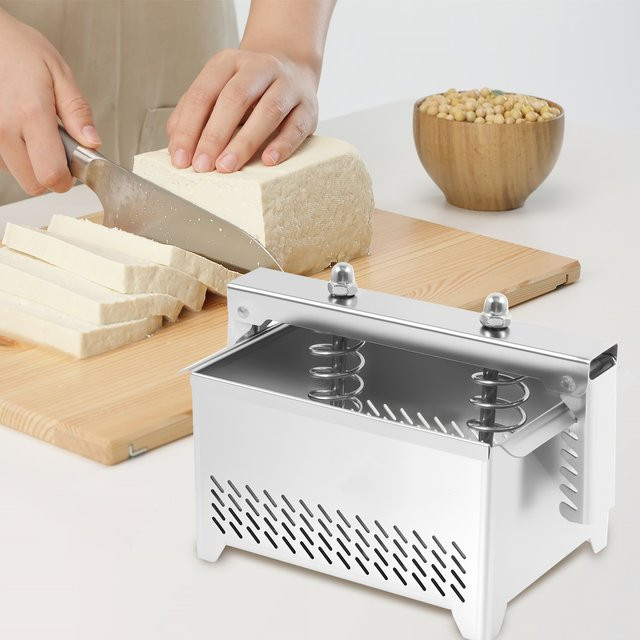 Willstar Tofu Presse aus Edelstahl in Silber mit Filtertuch zur Käseherstellung und Paneer Maker als Molke Separator für deine Küche - Bild 1