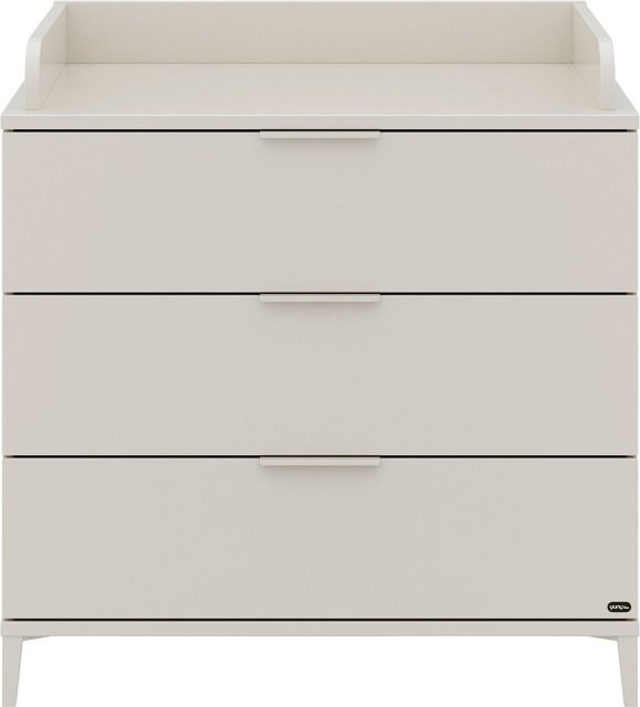 Wickelkommode Sister Lou von Yuny By Paidi in Beige und Weiß mit Soft-Close-Schubladen und Wickelauflage - Bild 1