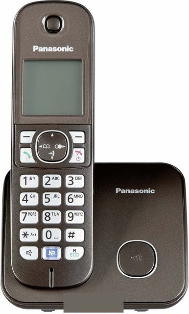 Panasonic KX-TG6811 Schnurloses DECT Telefon mit Rufnummernanzeige und Freisprecheinrichtung in Mocca-Braun - Bild 2