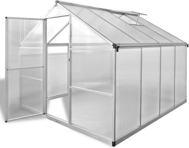 Verstärktes Aluminium Gewächshaus mit Fundament furnicato 6,05 m² - Bild 1