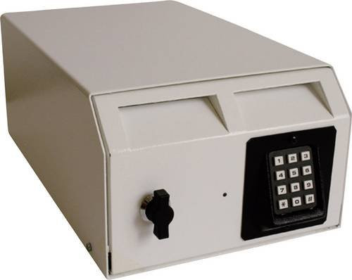 Ratiotec POS Safe RT 850 Twin Tresor mit zwei separaten Banknoteneinwürfen und elektronischem Zahlenschloss in Weiß - Bild 1
