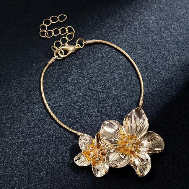 YULIN Blumenarmband, Gold, Kristall, Damen - Bild 1
