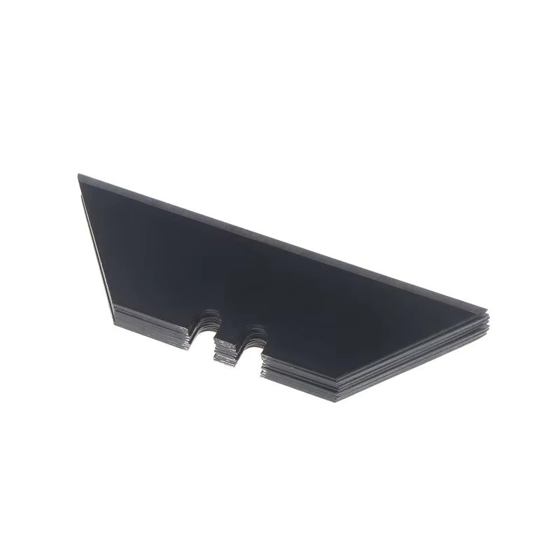 eelhoe Ersatzmesser aus Stahl in Trapezform für DIY Kunst- und Bastelschneider, Schwarz, 10 Stück - Bild 3