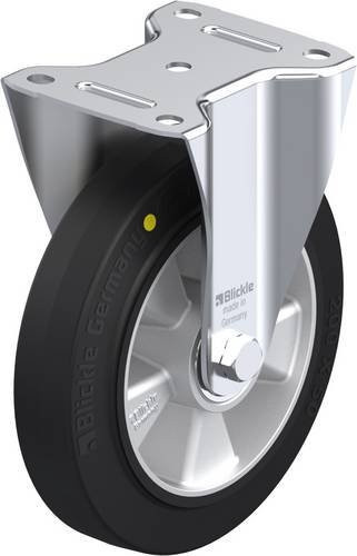 Blickle Bockrolle B-ALEV 200K-EL in Schwarz und Grau aus Stahl mit einem Rad-Durchmesser von 200 mm und einer Tragfähigkeit von max. 400 kg - Bild 1
