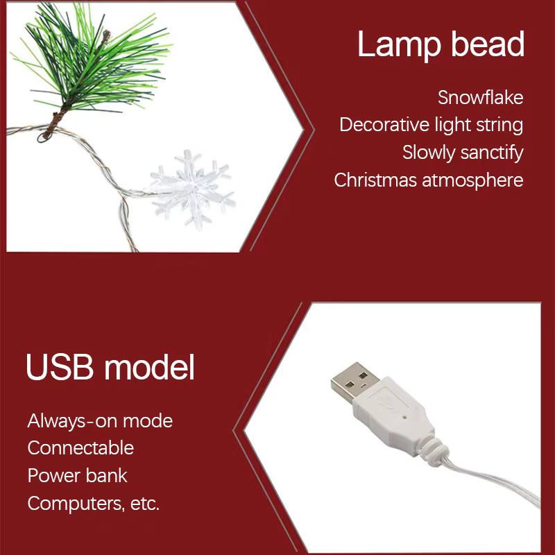 Weihnachts-LED-Lichterkette mit Motiven wie Weihnachtsmann, Elch und Schneemann von lyfs für deine Weihnachtsdekoration - Bild 4