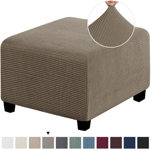Bestbags Jacquard Stretch Ottomanenbezug für Hocker in Beige - Bild 1