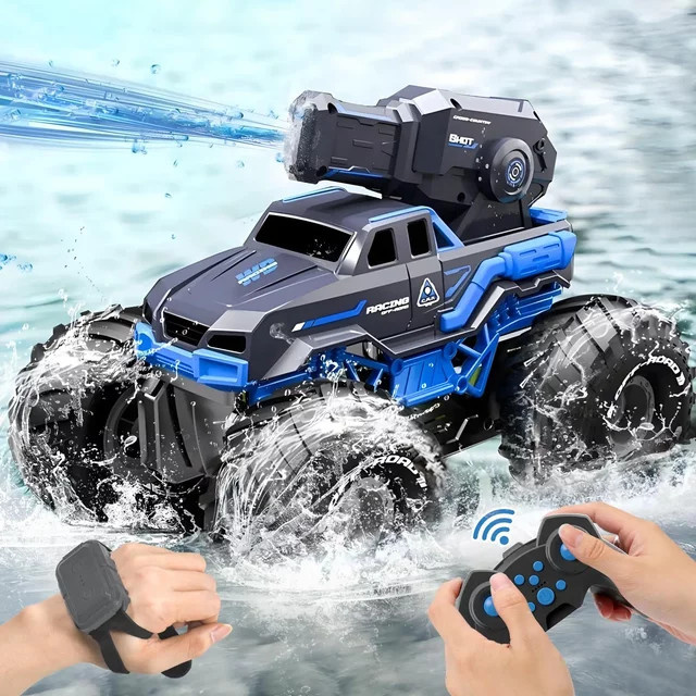 CONUSEA Amphibisches RC-Auto mit Wasserpistole, Fernbedienungsauto, Grün - Bild 1
