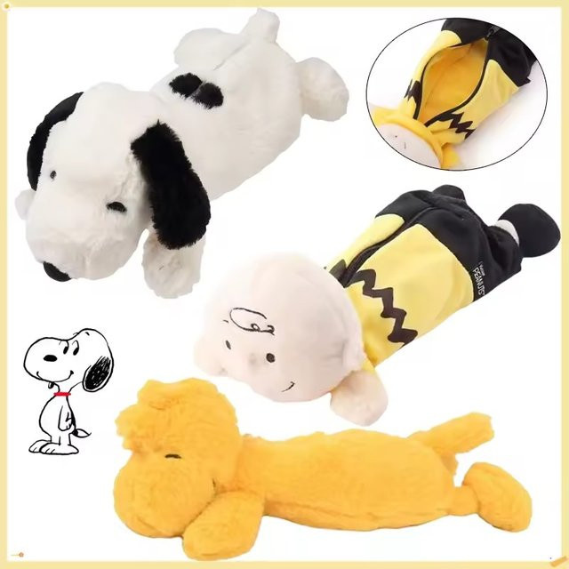 Snoopy Plüsch Etui Weiß – Kawaii Federmäppchen mit großem Fassungsvermögen für Schule und Büro - Bild 1