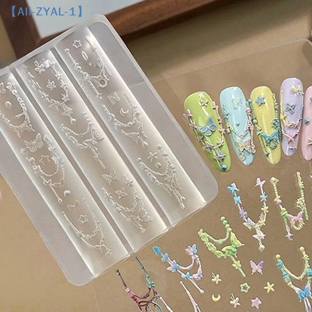 JETTING Silikonform Schleifenknoten-Perlenkettenband für Nagelkunst - Bild 1