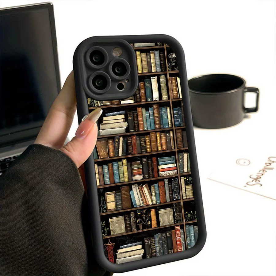 Samsung Handyhülle mit Bücherregal Muster in Multicolour, weiche Silikon-TPU Abdeckung für Samsung Galaxy S25, S24, S23, S22, S21, S20, Note 20, FE Plus, Ultra (4G/5G) - Bild 4