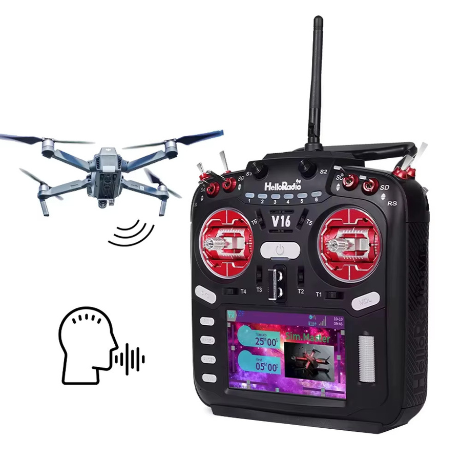 HelloRadio V16 Pro V16 V16 Max ELRS, 4-in-1 Multi EDGETX Hall Gimbals Fernsteuerung, black - Bild 4