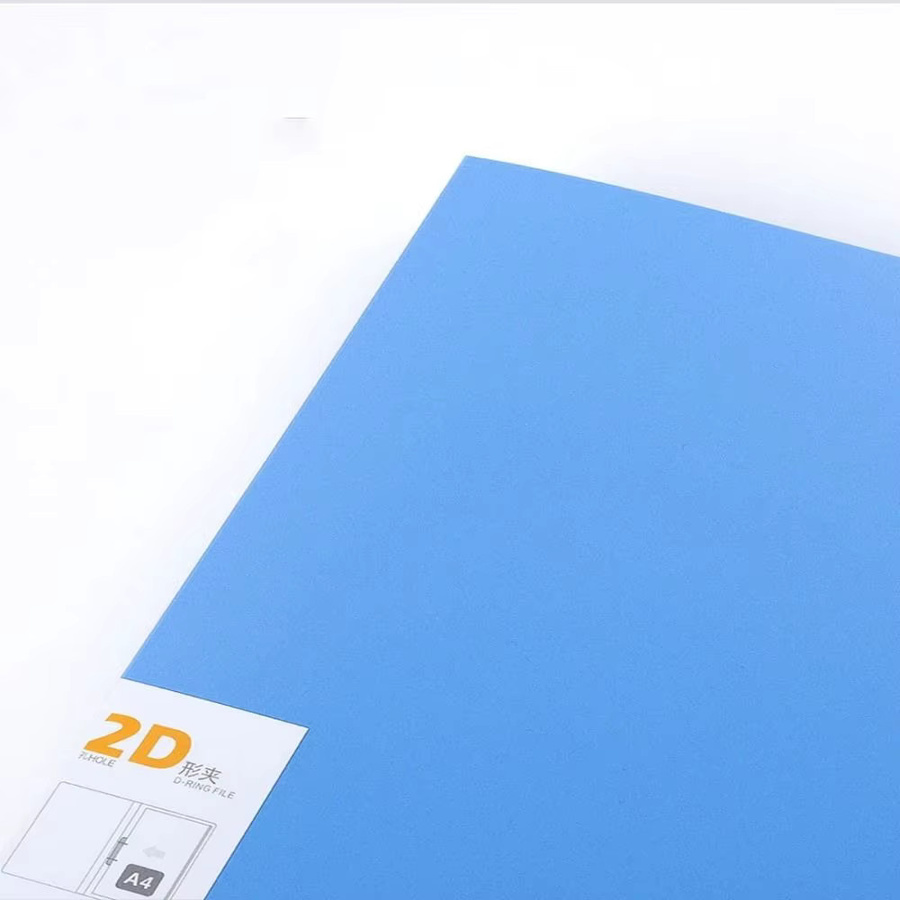 Transparenter Kunststoff-Hebelordner A4 mit 2 Löchern in Blau - Bild 1