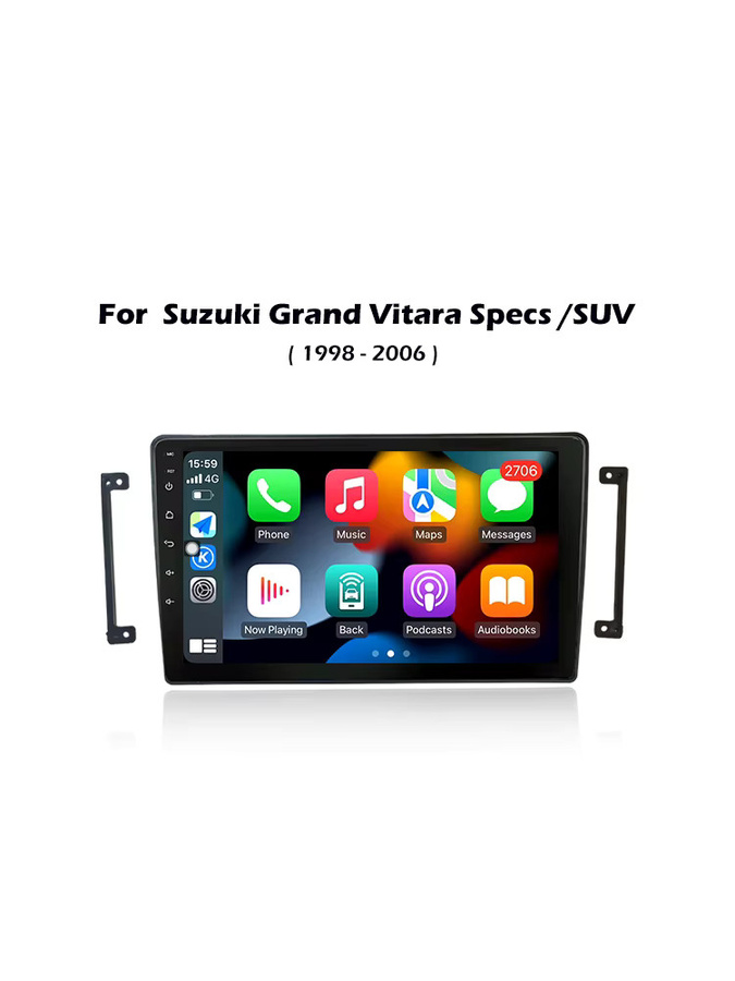 QiumianNavi Android 16 Autoradio mit Wireless CarPlay und GPS für Suzuki Grand Vitara SUV 1998-2006 in Schwarz - Bild 5