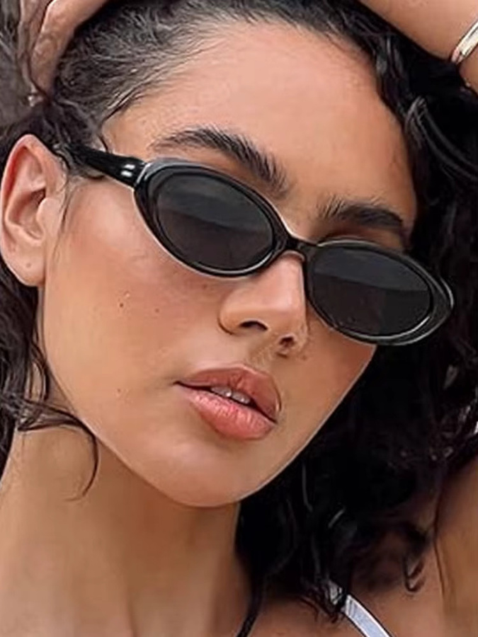 DOHOHDO Sonnenbrille, oval, Unisex, Vollrand, Kunststoff, schwarz - Bild 4