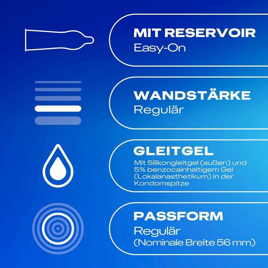 Durex Performa Kondome mit Verzögerungsgel, Unisex - Bild 2