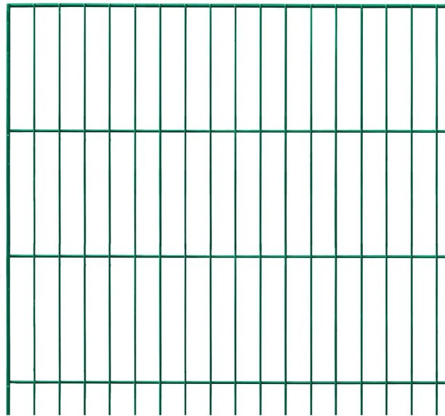 Einstabmattenzaun aus Metall in Grün, pulverbeschichtet, H: 50 cm, B: 200 cm, T: 15 cm - Bild 1