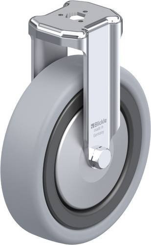 Blickle Bockrolle BKRA-VPA 126K-FA in Schwarz und Grau mit 125 mm Rad-Durchmesser und einer Tragfähigkeit von max. 120 kg - Bild 1
