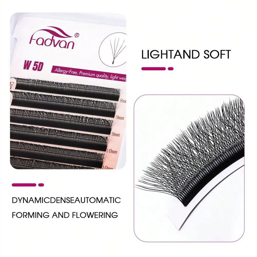 FADVAN Light 5D W-förmige Wimpernverlängerungen, 0,07 mm, Farbverlauf - Bild 2