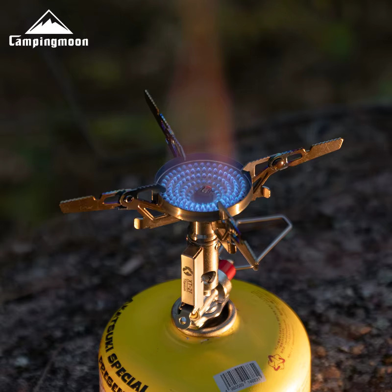 CAMPINGMOON XT-2F Xuanfeng Raketenbrenner Camping-Gaskocher in Silber - Bild 1