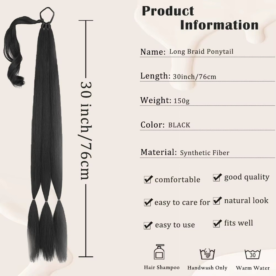 Manetique Pferdeschwanz-Extensions, synthetisch, Damen - Bild 2