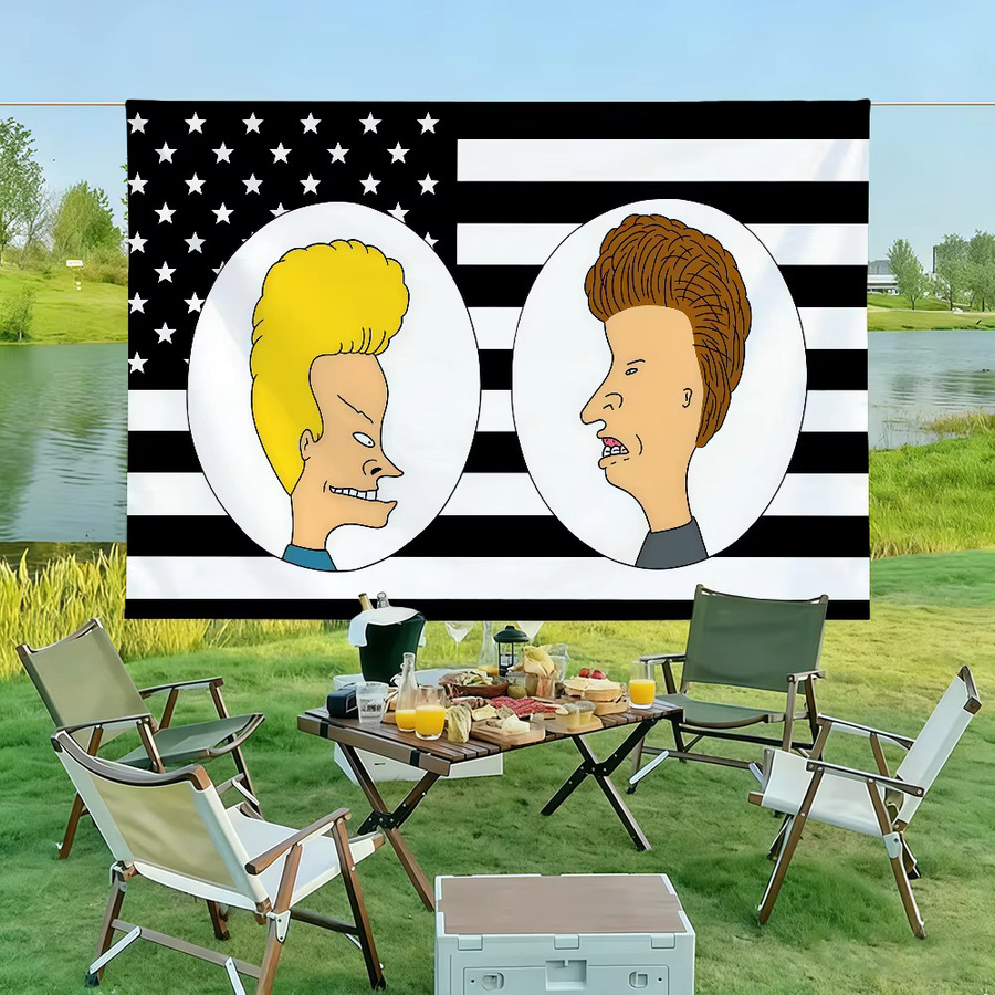 Warner Bros. Beavis and Butt-Head Flagge Wandkunst Dekoration Mehrfarbig B: 60,0 cm, H: 40,0 cm - Bild 4