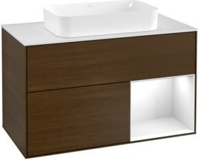 Villeroy & Boch Waschtischunterschrank Finion mit Abdeckplatte in Weiß lackiert, B: 100 cm, T: 50,1 cm - Bild 1