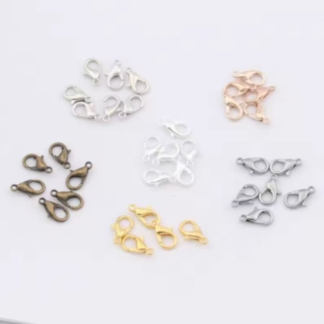 Karabinerverschlüsse Metall, 100 Stück, Zubehör für Armbänder, Halsketten - Bild 1