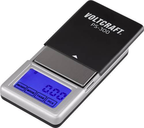 VOLTCRAFT PS-200 Taschenwaage VC-8912595 in Schwarz und Silber mit 200g Wägebereich und 0,01g Ablesbarkeit - Bild 1