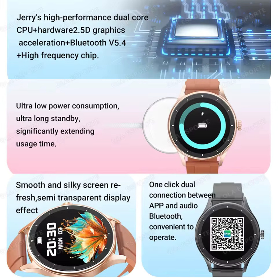 Ola Esporte Smartwatch, Weiß, Silikon, Unisex, Wasserdicht - Bild 5