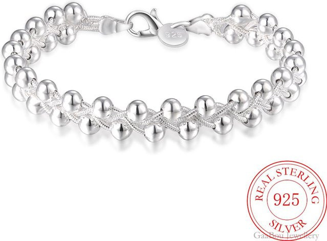 Armband 925 Silber, Perle, Zirkonia, Damen, Vintage - Bild 1