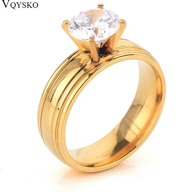 Vqysko Ring, Goldfarbe, Edelstahl, Damen - Bild 1