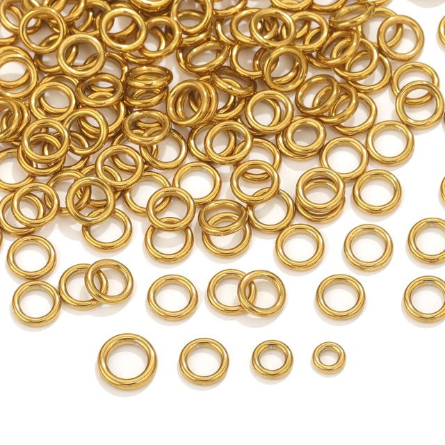 baizzx O Ringe Edelstahl, vergoldet, Unisex - Bild 1