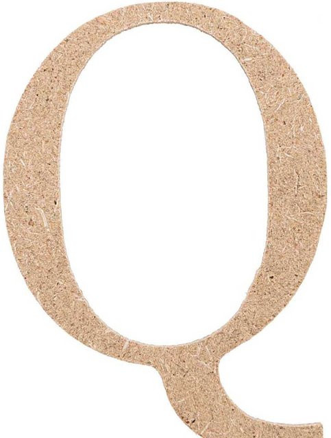 Rico Design MDF Mini Großbuchstabe Q aus Holz - Bild 1