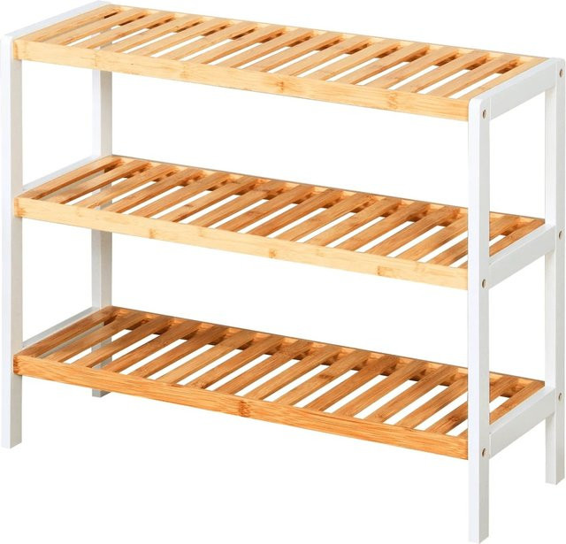 KARAT Bambus Schuhregal Michigan mit 3 Ablagen, B/T/H: 70,0 x 25,7 x 54,5 cm - Bild 1